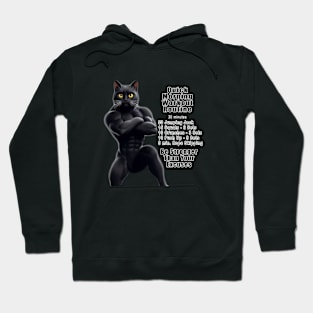 Cat Fitness Routine Plan Hoodie